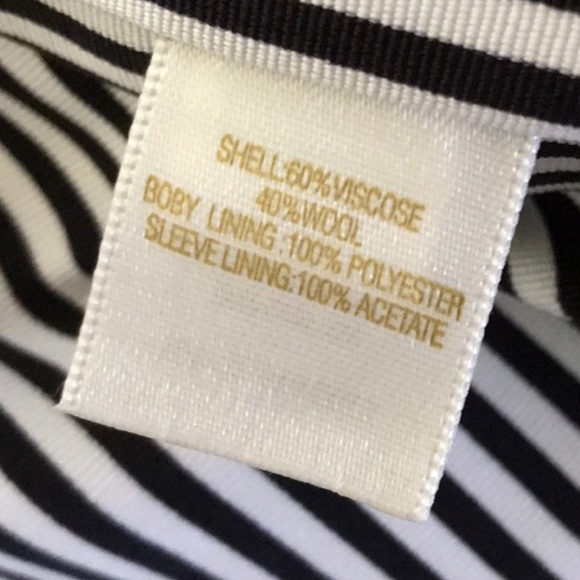 Kate Spade Black Wool Button Peacoat Jacket - Picture 3 of 7